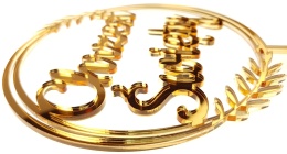 Topper Na Tort Chrzest Święty 16cm Złoty Lustro Dekoracja Tortu Ozdoba