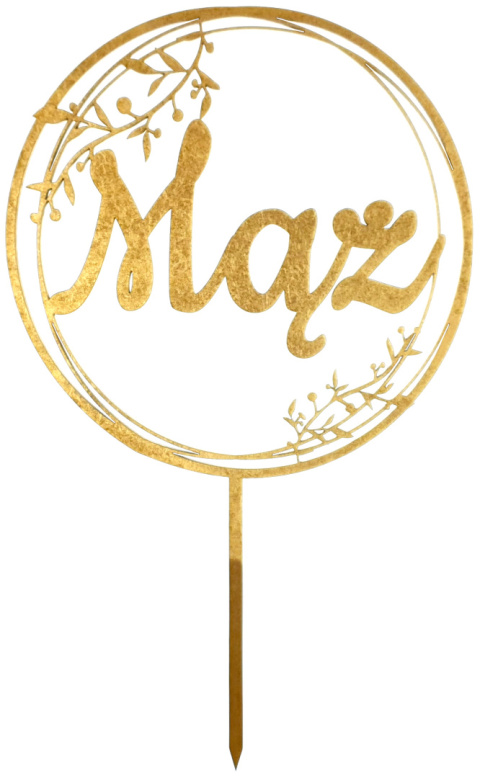 Topper Na Tort Weselny, Różne Wzory Mąż Żona Mr Mrs Państwo Młodzi Love Miłość