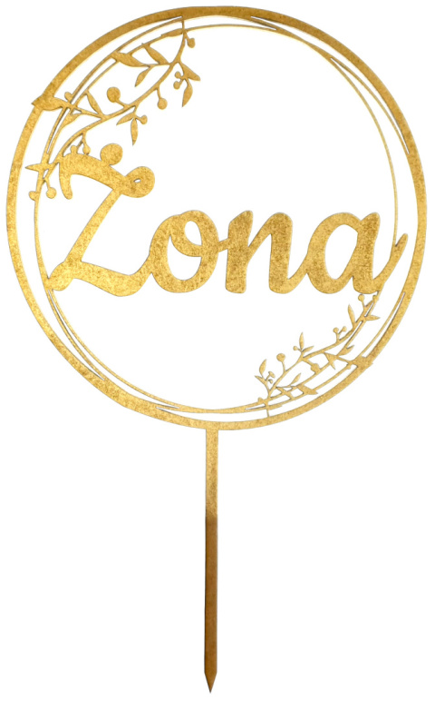 Toppery Na Tort Weselny MĄŻ i ŻONA Zestaw Dwóch Sztuk 17 cm Kolor Złoty Ozdoba na Ślub, Rocznicę