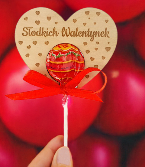 Walentynki Serce Na Lizaka Dla Przedszkolaka Ucznia Do Przedszkola Szkoły Prezent Upominek