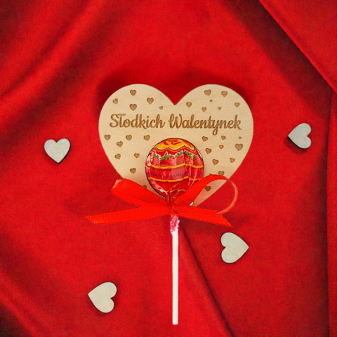 Walentynki Serce Na Lizaka Dla Przedszkolaka Ucznia Do Przedszkola Szkoły Prezent Upominek