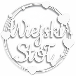 Wiejski Stół - Dekoracje Weselne - Ślubne – Biała Obręcz 30cm Ozdoba Sali