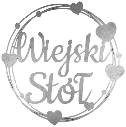 Wiejski Stół - Dekoracje Weselne - Ślubne – Srebrna Obręcz 30cm Ozdoba Sali