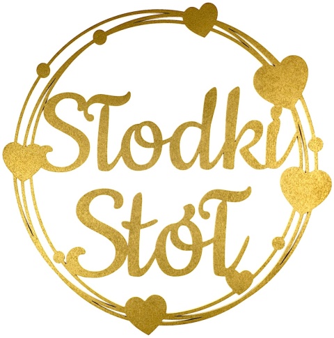 Słodki Stół - Dekoracje Weselne - Ślubne – Złota Obręcz 40cm Ozdoba Sali