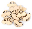 Drewniane autka 3x2 cm – scrapki dekor ze sklejki brzozowej 3 mm (10 szt.)