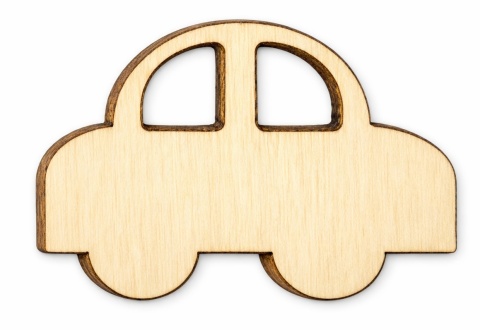 Drewniane autka 3x2 cm – scrapki dekor ze sklejki brzozowej 3 mm (10 szt.)