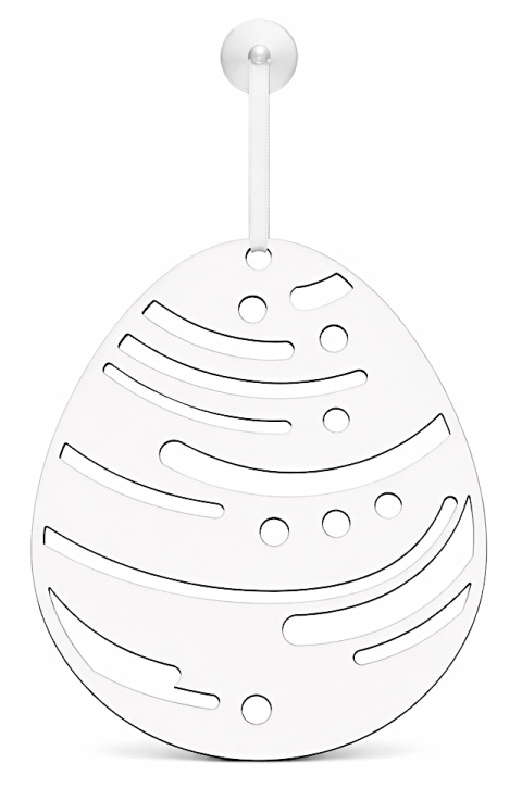 Dekoracja Wielkanocna na Okno – Duże Jajko 30x24 cm | Ozdoba Drewniana (HDF)