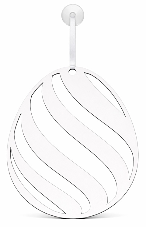 Dekoracja Wielkanocna na Okno – Duże Jajko 30x24 cm | Ozdoba Drewniana (HDF)