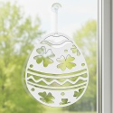 Dekoracja Wielkanocna na Okno – Duże Jajko 30x24 cm | Ozdoba Drewniana (HDF)
