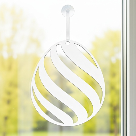 Dekoracja Wielkanocna na Okno – Jajko 19x15 cm | Mniejsza Ozdoba Drewniana