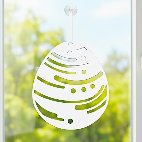 Dekoracja Wielkanocna na Okno – Jajko 19x15 cm | Mniejsza Ozdoba Drewniana