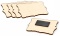 Drewniany magnes na lodówkę - tabliczka nieregularna 8 × 5 cm – baza DIY, zestaw 5 szt.