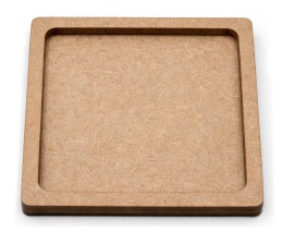 Kwadrat + Ramka 15x15cm HDF Zestaw Baza do Rękodzieła Decoupage