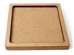 Kwadrat + Ramka 6x6cm - 10 szt. HDF Zestaw Baza do Rękodzieła Decoupage