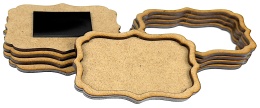 Magnes na lodówkę tabliczka z ramką 8x5 cm – baza, DIY, HDF, 5 szt.