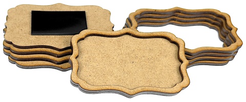 Magnes na lodówkę tabliczka z ramką 8x5 cm – baza, DIY, HDF, 5 szt.