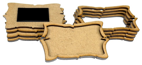 Magnes na lodówkę z ramką tabliczka 8x5 cm – baza, DIY, HDF, 5 szt.