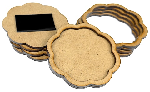 Magnes na lodówkę Rozetka z ramką 8x5 cm – baza, DIY, HDF, 5 szt.