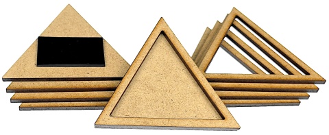 Magnes na lodówkę Trójkąt z ramką 8x7 cm – baza, DIY, HDF, 5 szt.