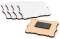 Magnes na lodówkę biała tabliczka 8x5 cm – baza DIY z HDF 3 mm, 5 szt.