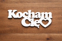 Napis Kocham Cię do bukietu – dekoracja do flowerboxa | zestaw 5 szt. Walentynki