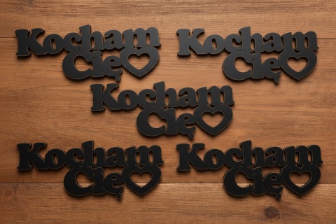 Napis Kocham Cię do bukietu – dekoracja do flowerboxa | zestaw 5 szt. Walentynki