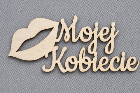 Napis Mojej Kobiecie do bukietów flowerboxów – 3 mm | zestaw 5 szt.