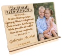 Prezent dla Babci i Dziadka – drewniana ramka z grawerem i zdjęciem 22×17 cm