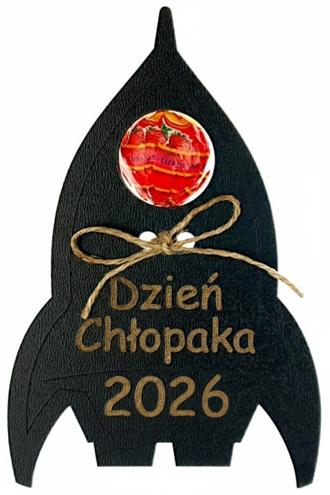 Czarna rakieta na lizaka HDF prezent na Dzień Chłopaka